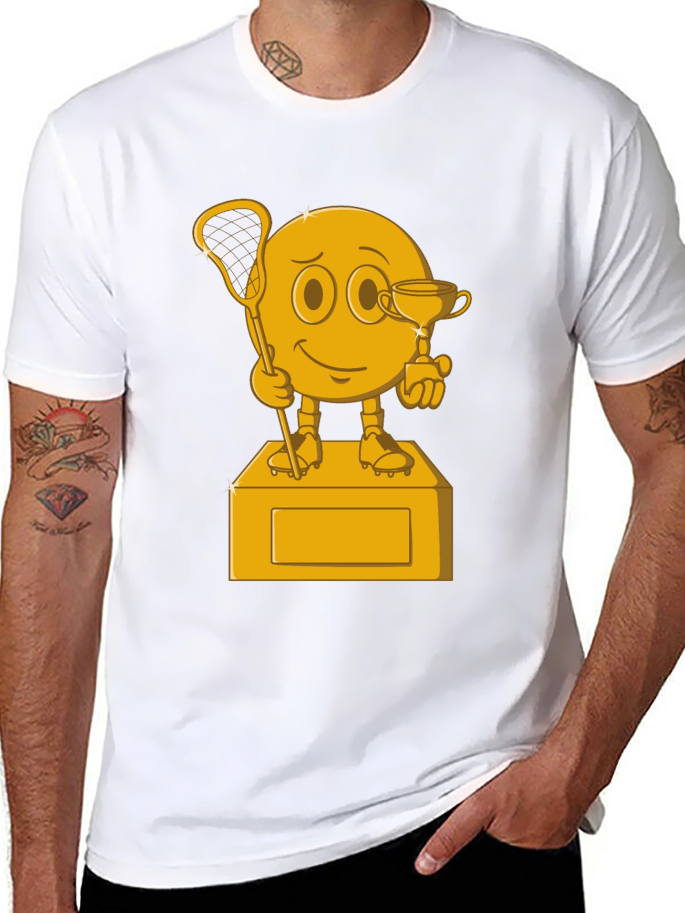 Lacrosse Champ Emoji Graphic T-Shirt