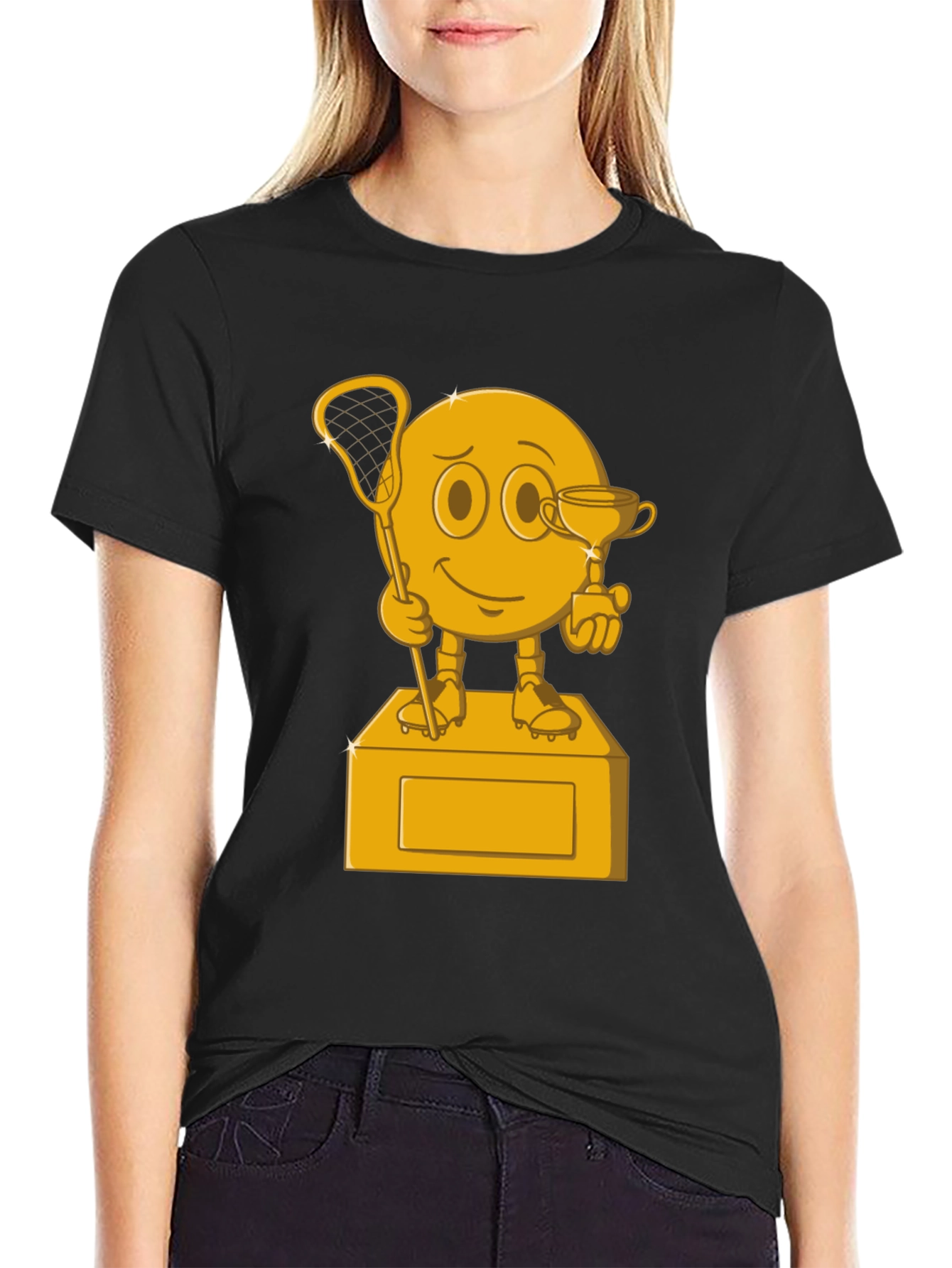 Lacrosse Champ Emoji Graphic T-Shirt