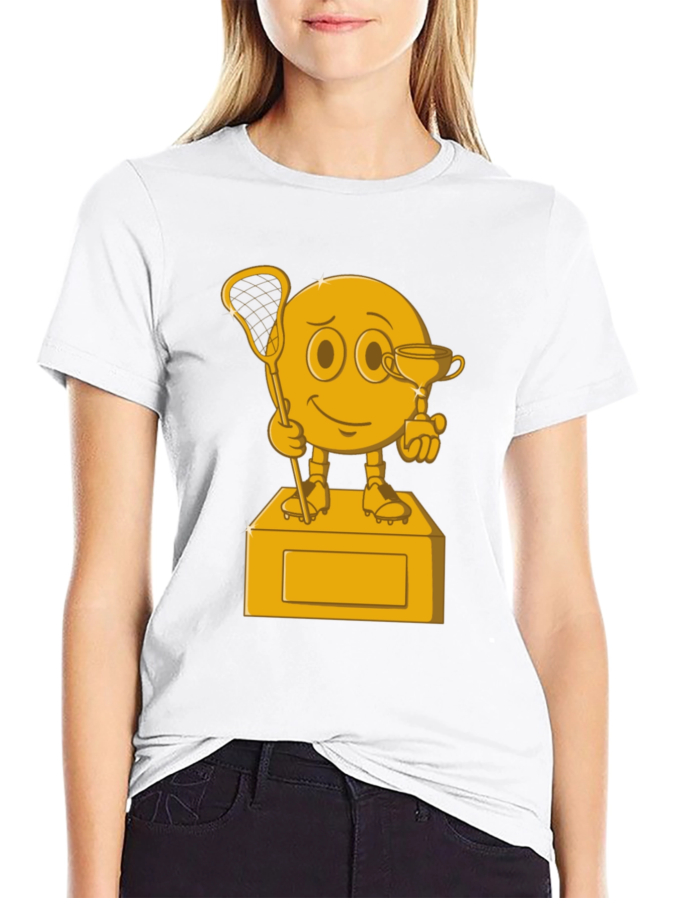 Lacrosse Champ Emoji Graphic T-Shirt