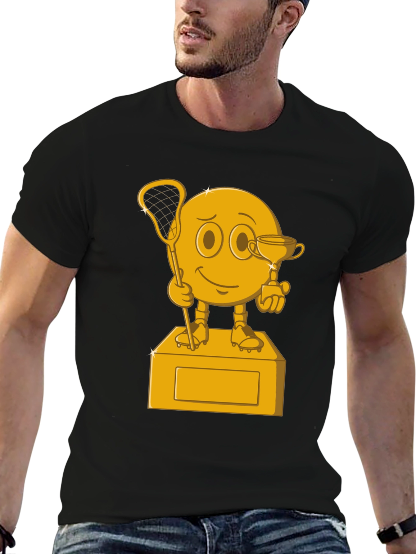 Lacrosse Champ Emoji Graphic T-Shirt