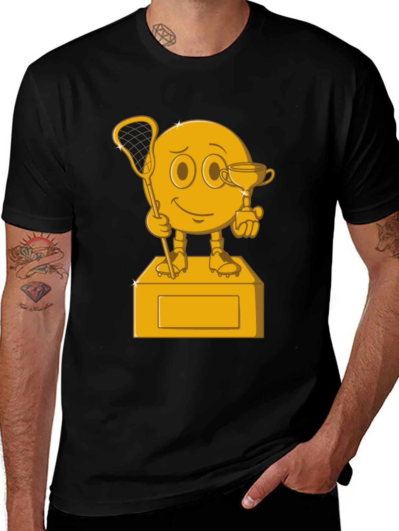 Lacrosse Champ Emoji Graphic T-Shirt