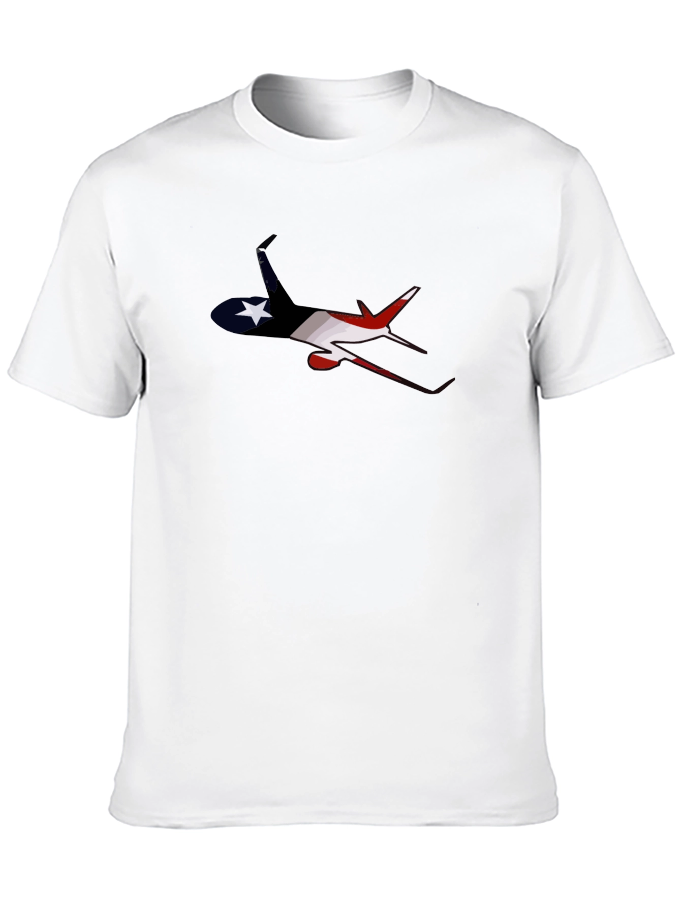 Patriotic Airplane Graphic Tee - Black