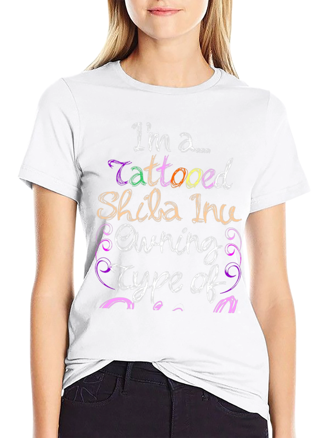 Tattooed Shiba Inu Owner Graphic T-Shirt