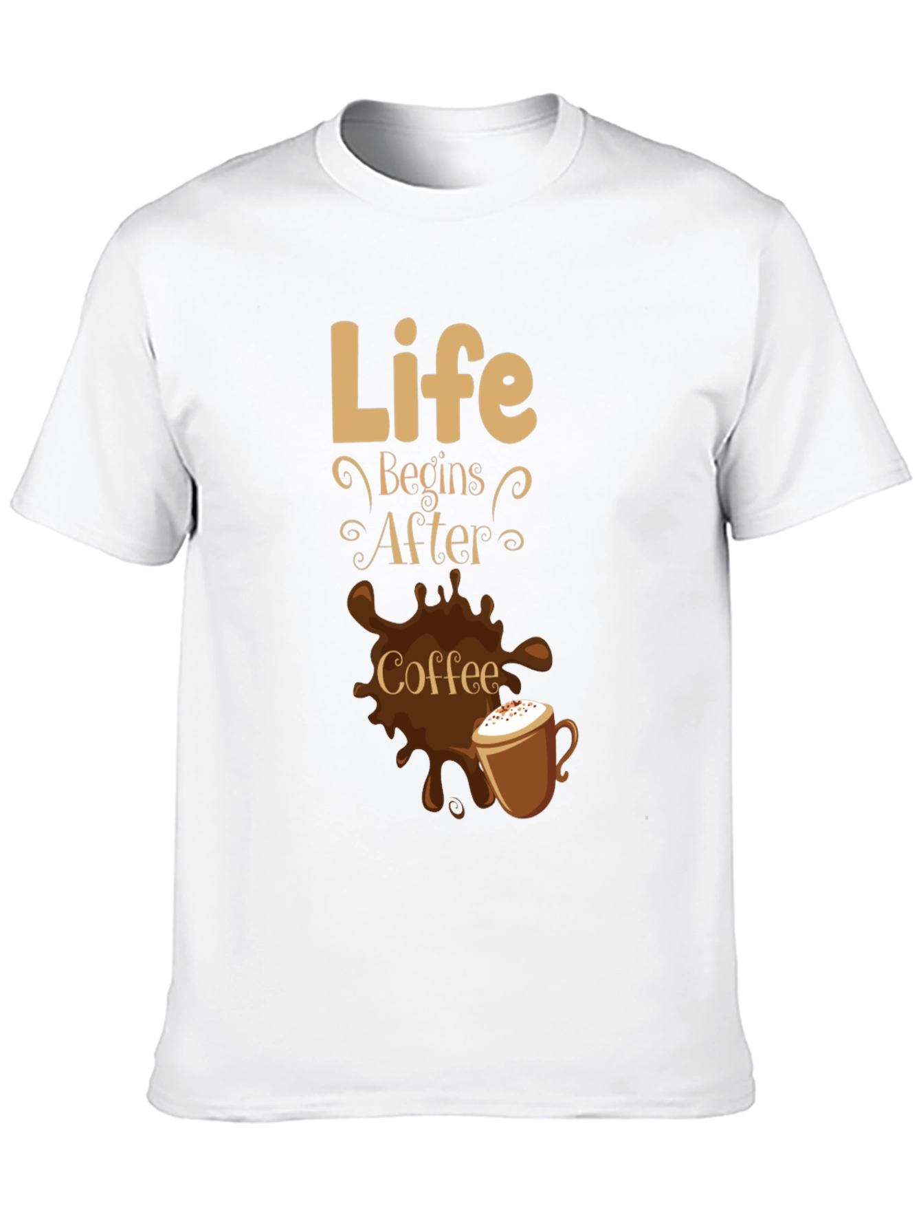 Life Begins After Coffee Graphic T-Shirt