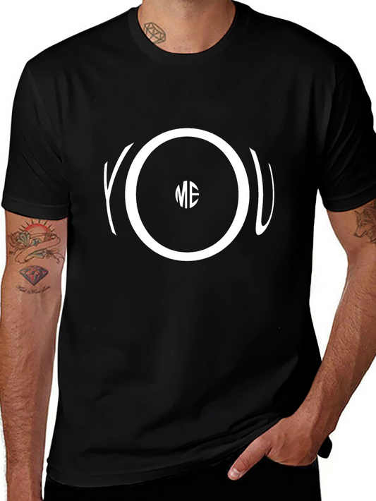 You & Me Graphic Tee - Stylish Black Cotton T-Shirt