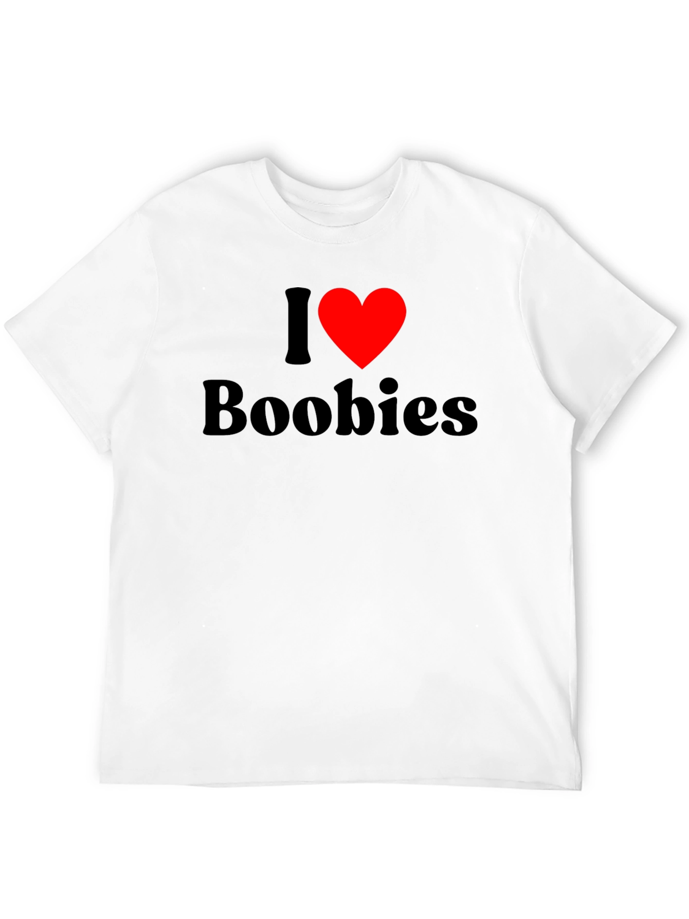 I Heart Boobies T-Shirt - Black Cotton Tee