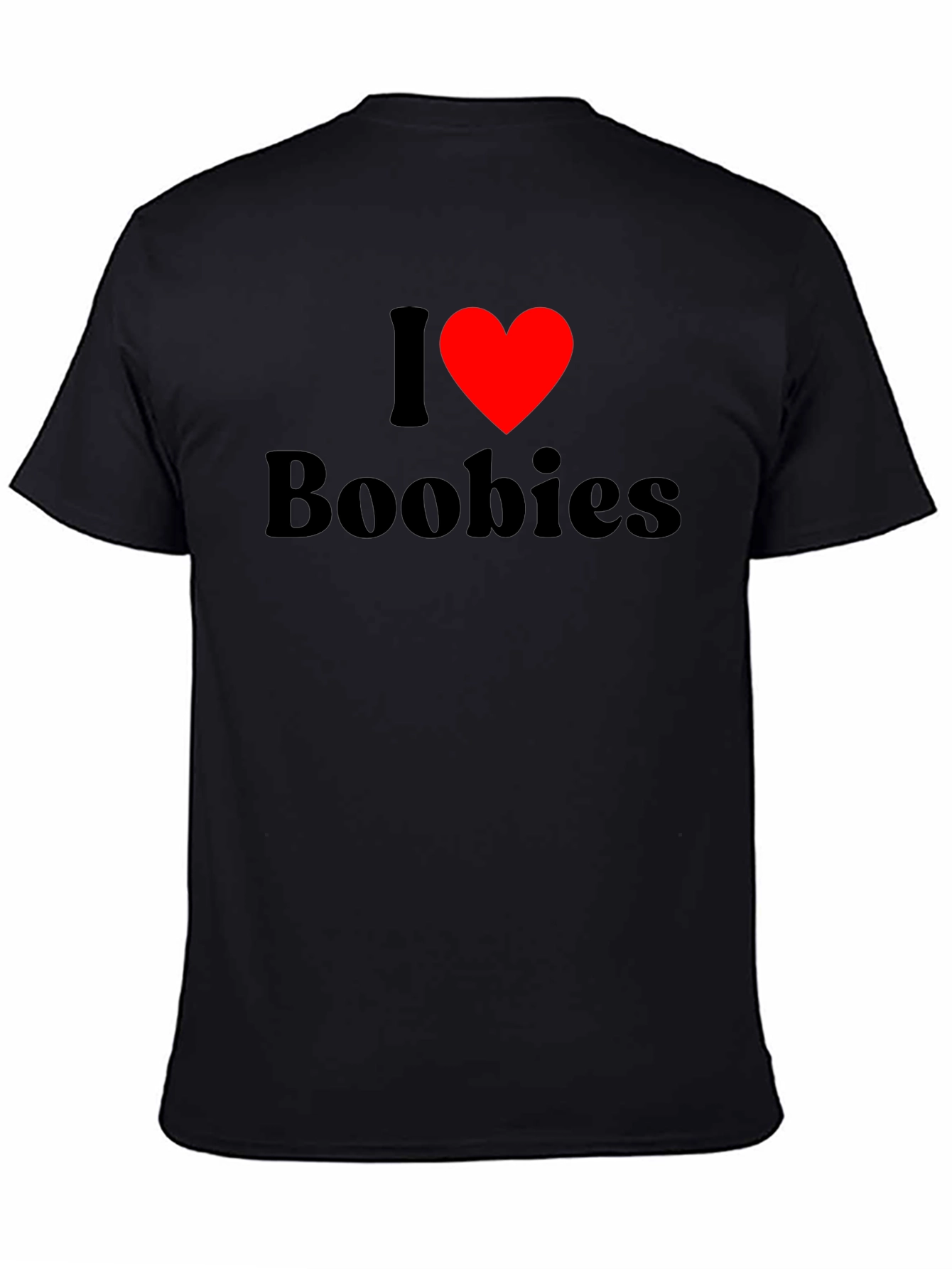 I Heart Boobies T-Shirt - Black Cotton Tee
