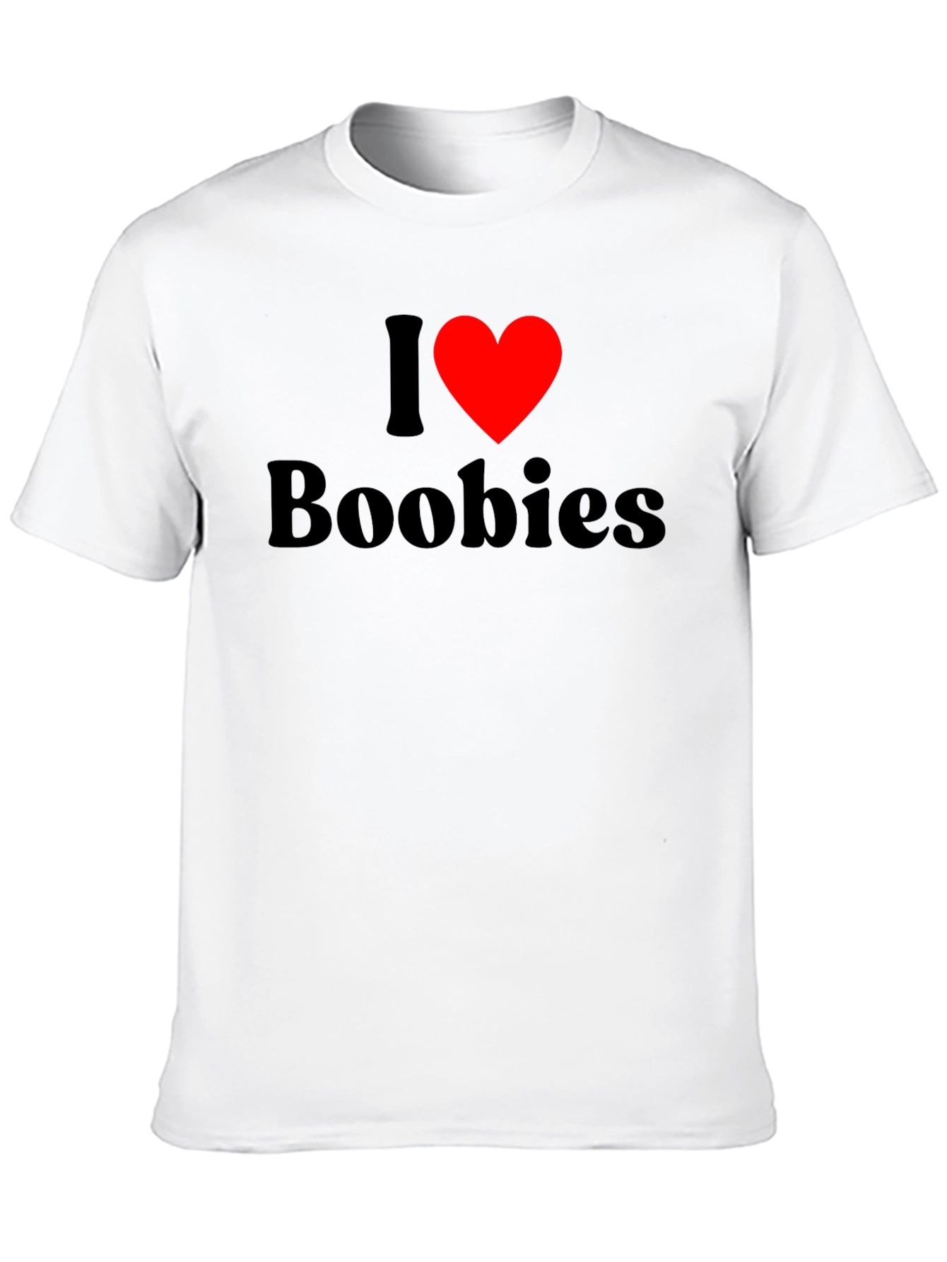 I Heart Boobies T-Shirt - Black Cotton Tee
