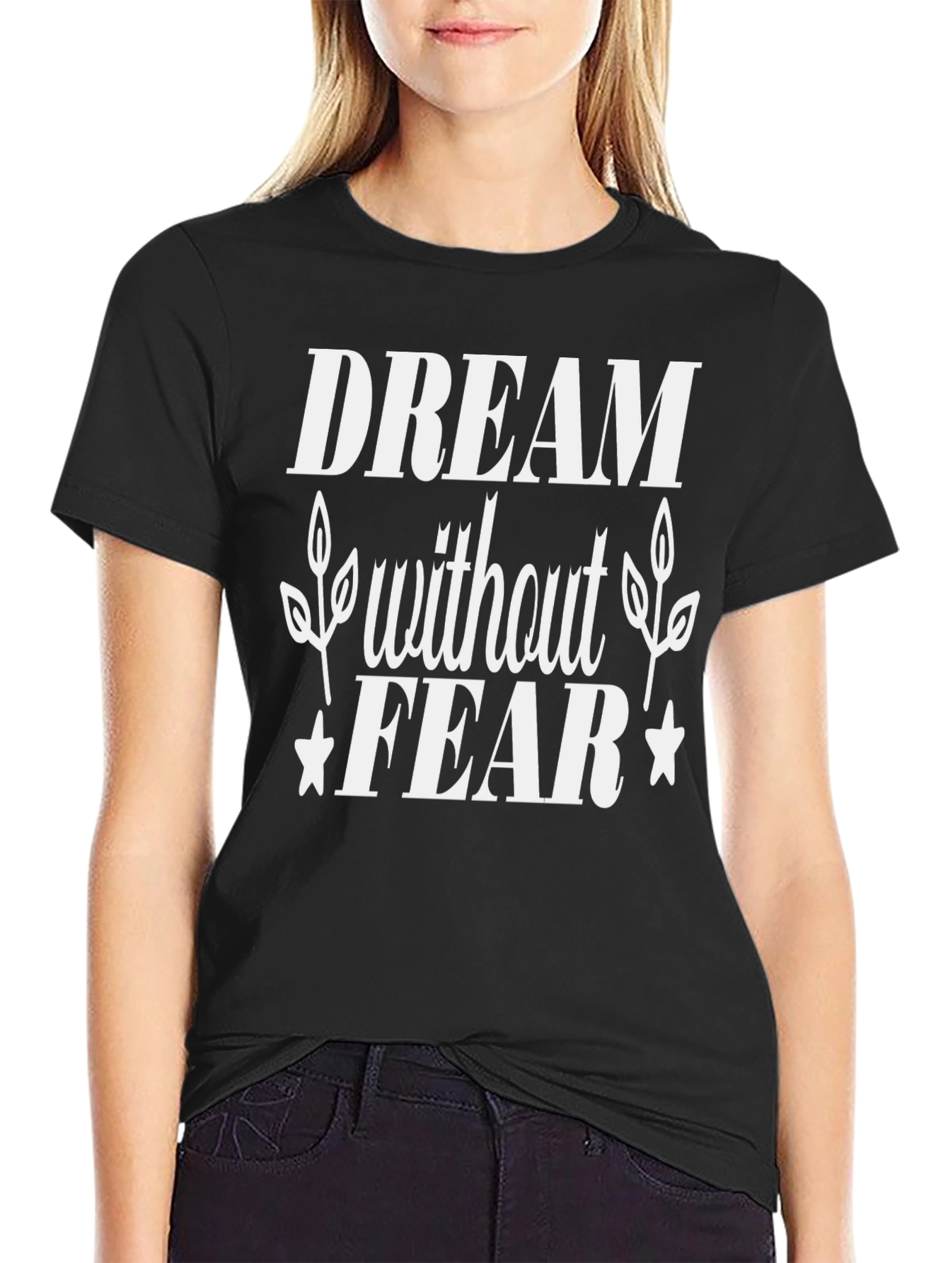 Dream Without Fear Black Graphic Tee