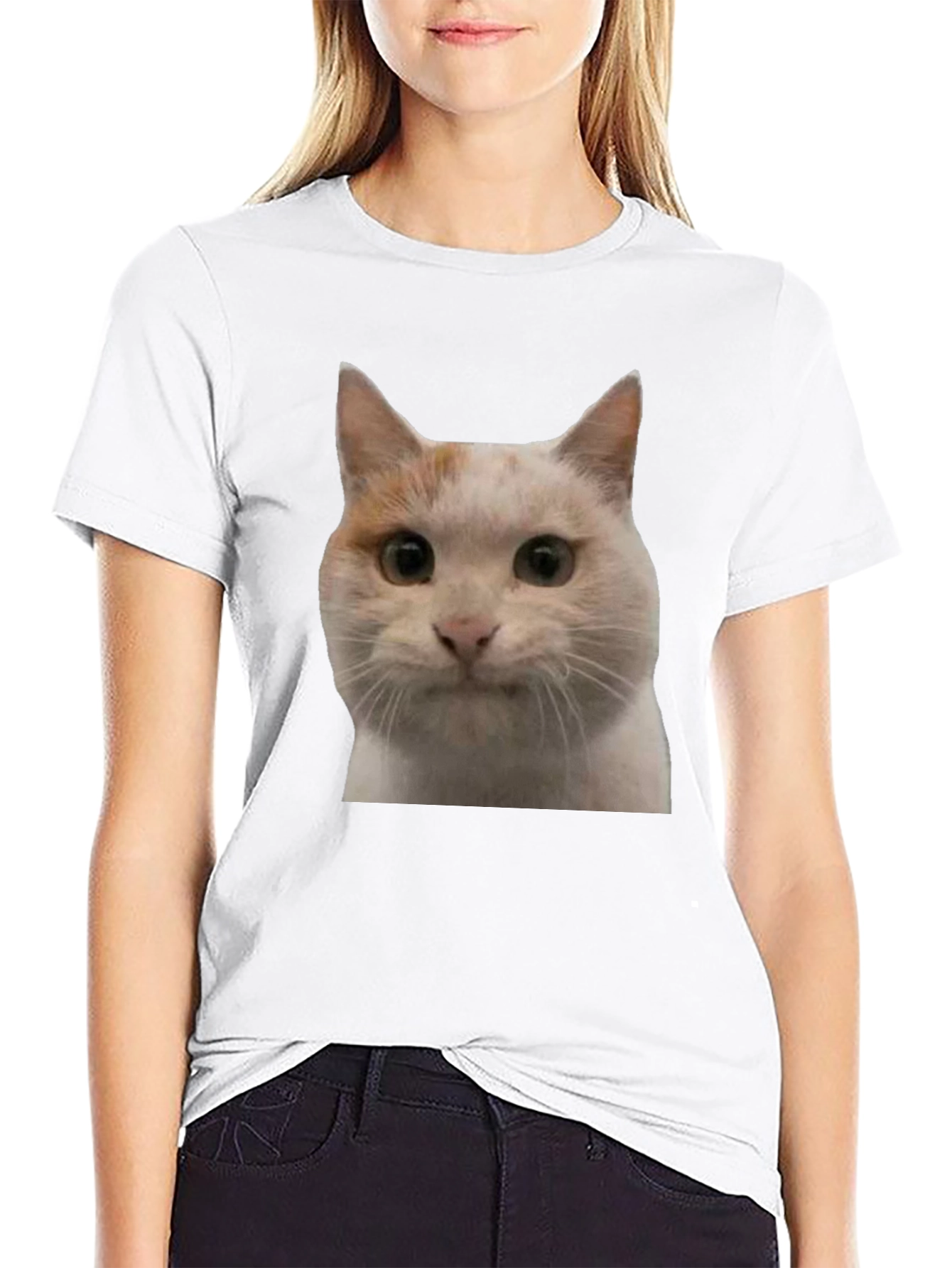 Cat Graphic Black T-Shirt