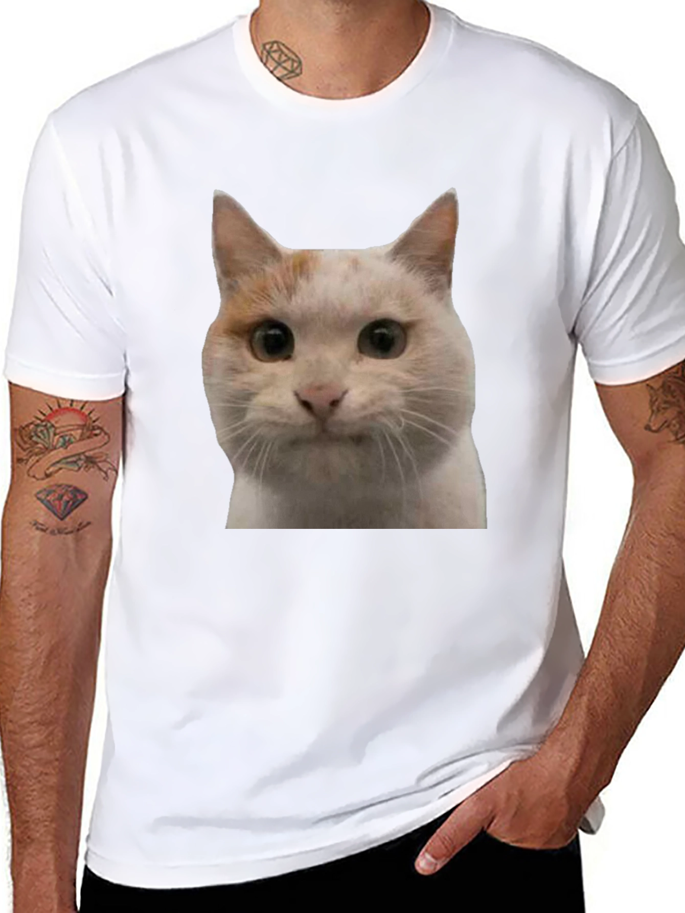 Cat Graphic Black T-Shirt