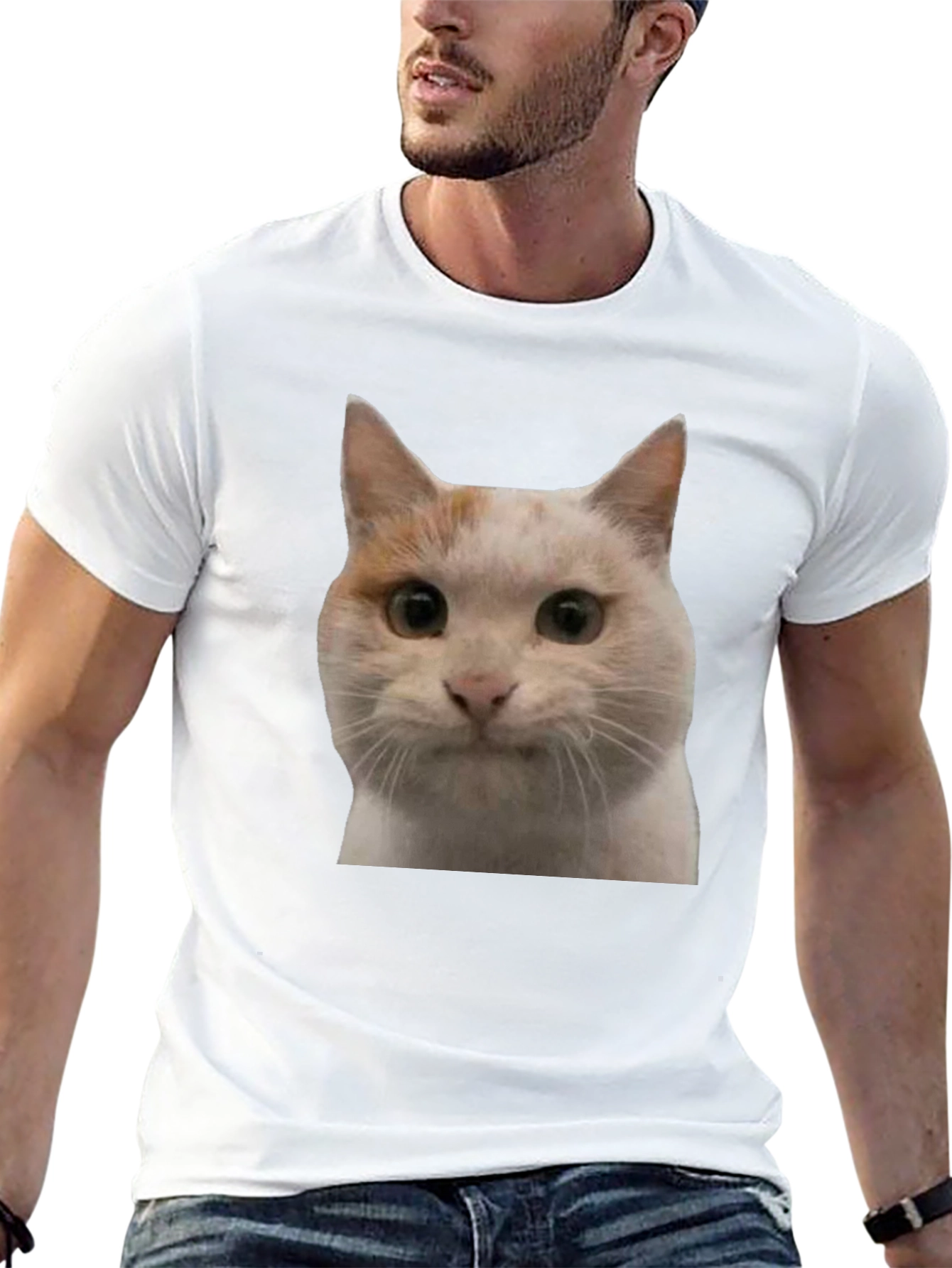 Cat Graphic Black T-Shirt