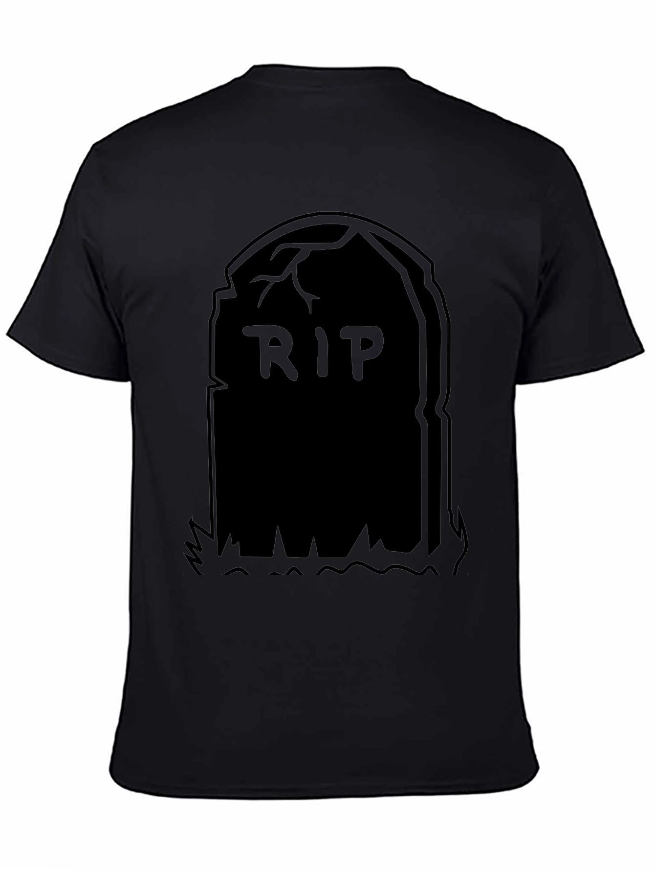 RIP Tombstone Graphic Tee - Black Halloween Shirt