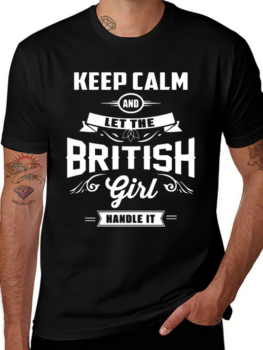 Keep Calm British Girl T-Shirt - Novelty Design