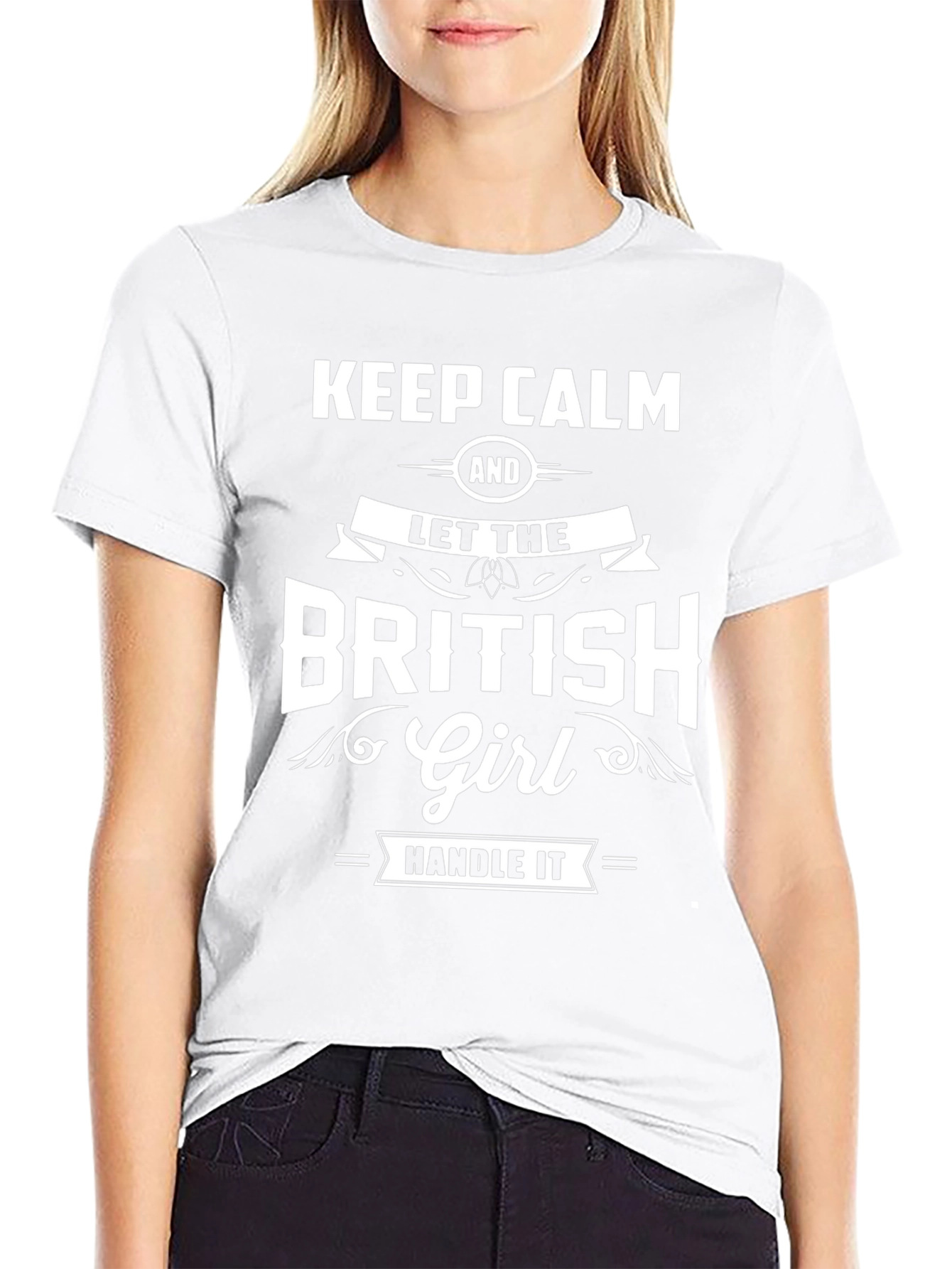 Keep Calm British Girl T-Shirt - Novelty Design