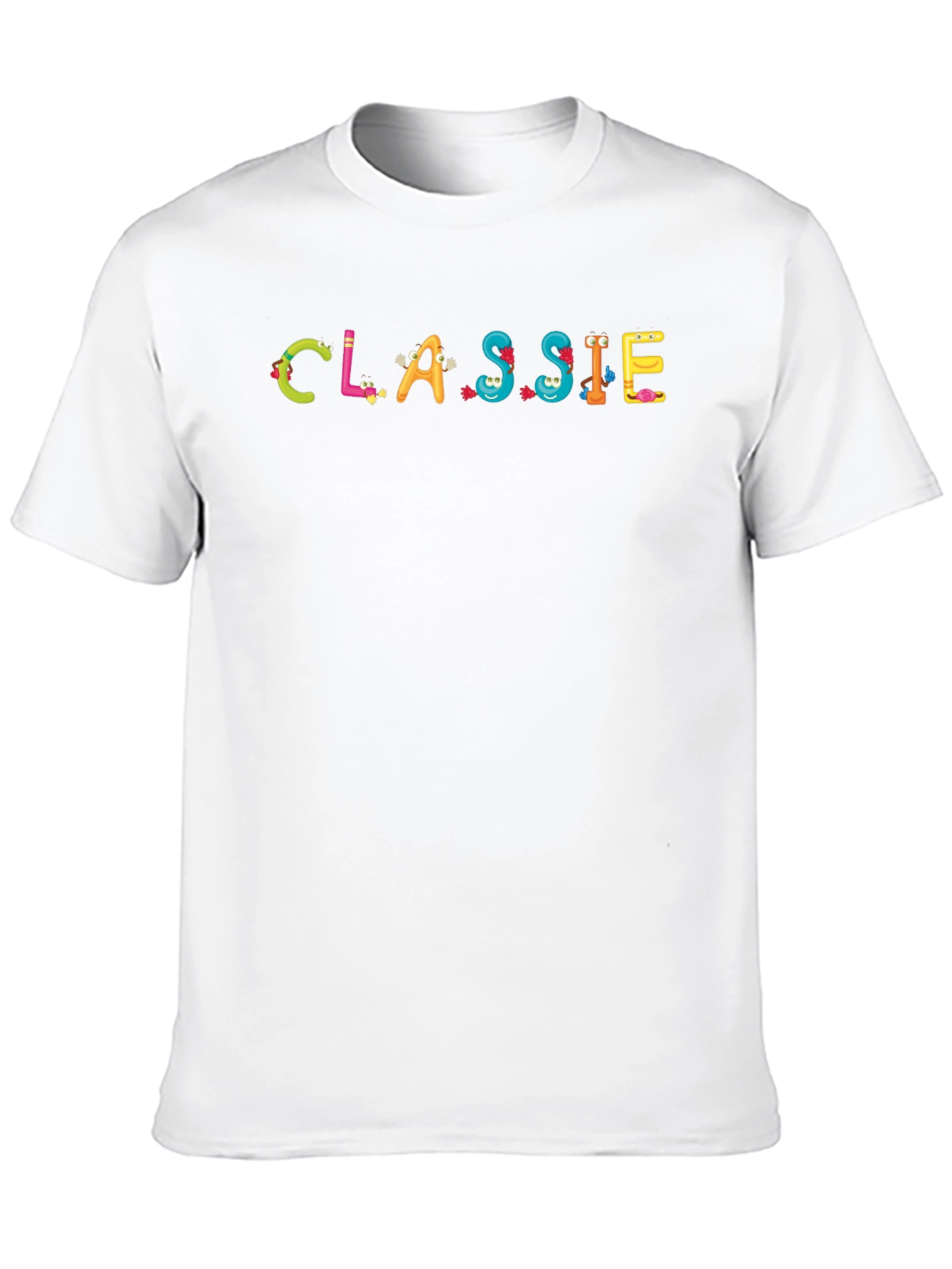 Fun CLASSIE Cartoon Graphic Black T-Shirt
