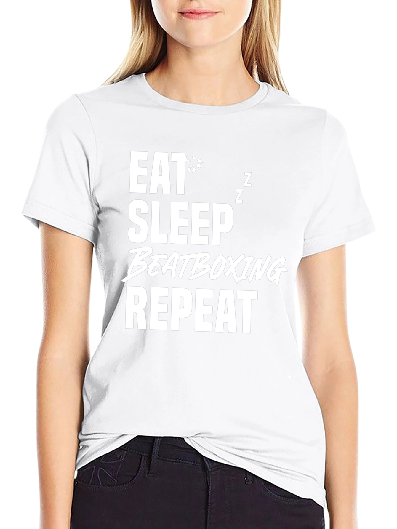 Eat Sleep Beatboxing Repeat Black T-Shirt