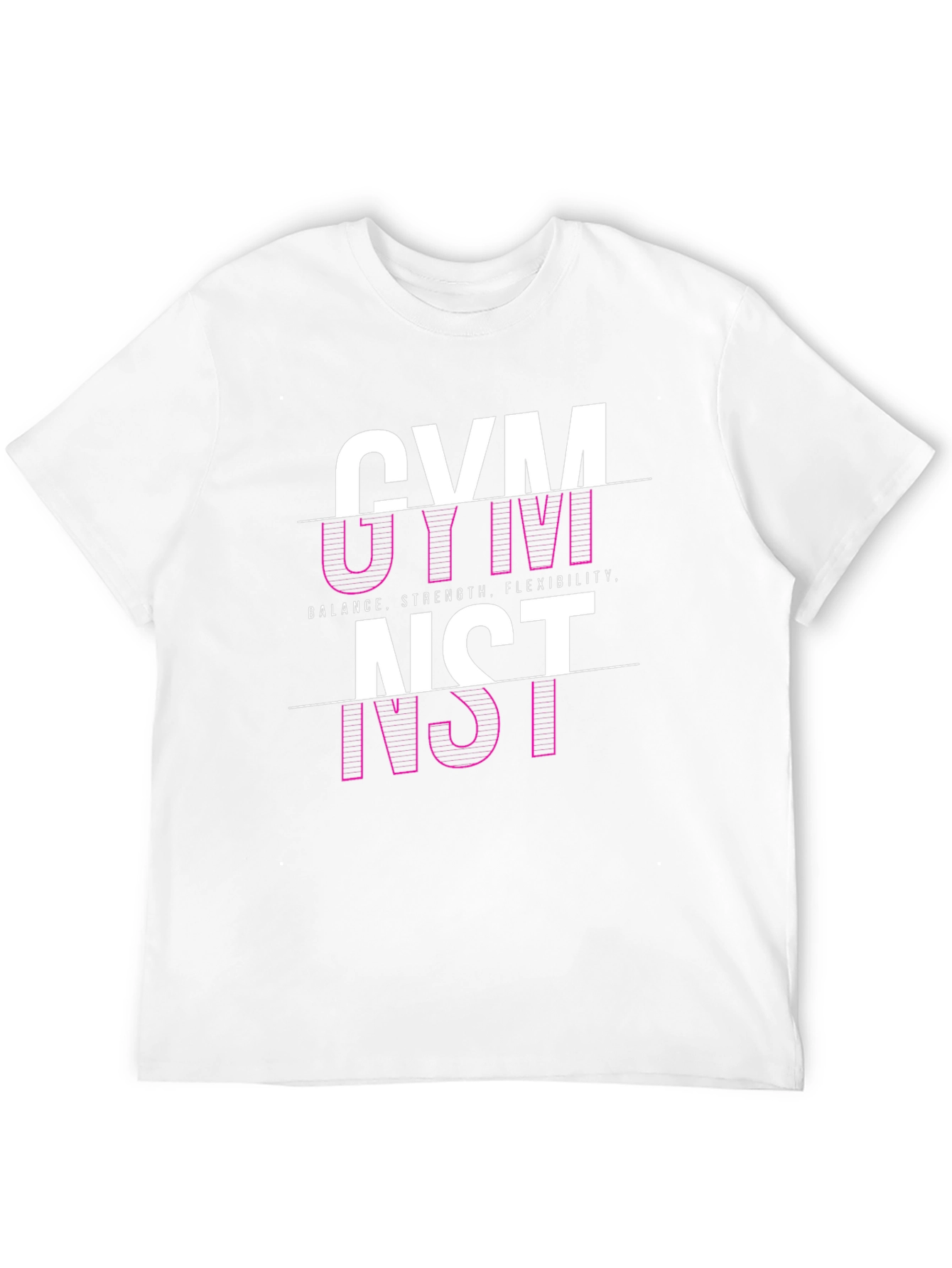 Gymnast Graphic Tee - Black Cotton Blend T-Shirt