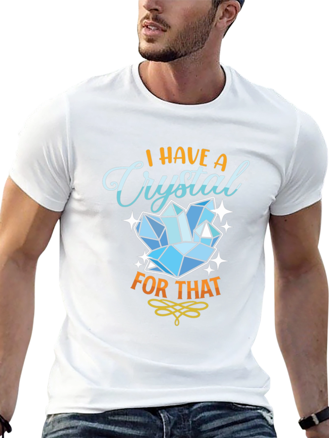 I Have A Crystal For That Black T-Shirt