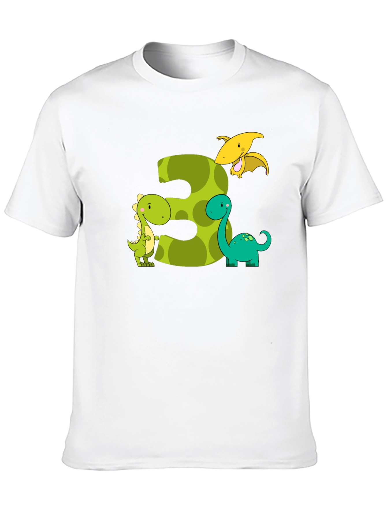 Dinosaur 3rd Birthday Black T-Shirt