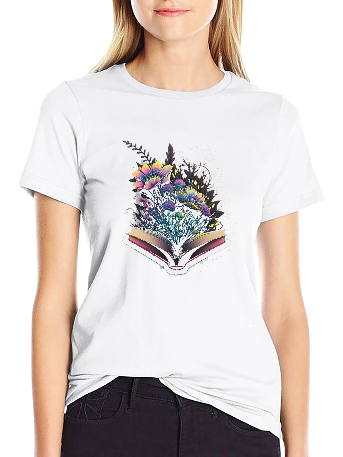Floral Bookworm T-Shirt