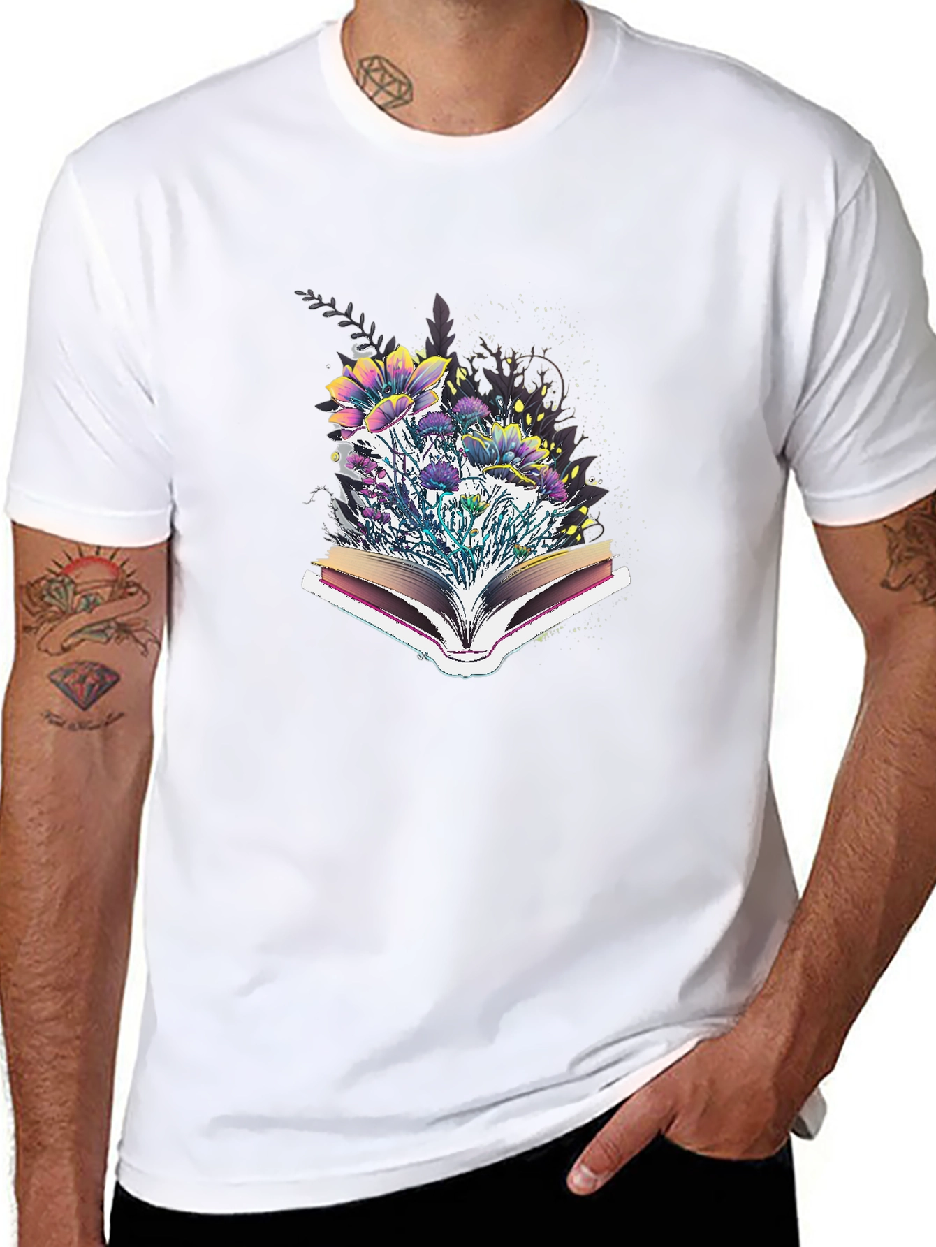 Floral Bookworm T-Shirt