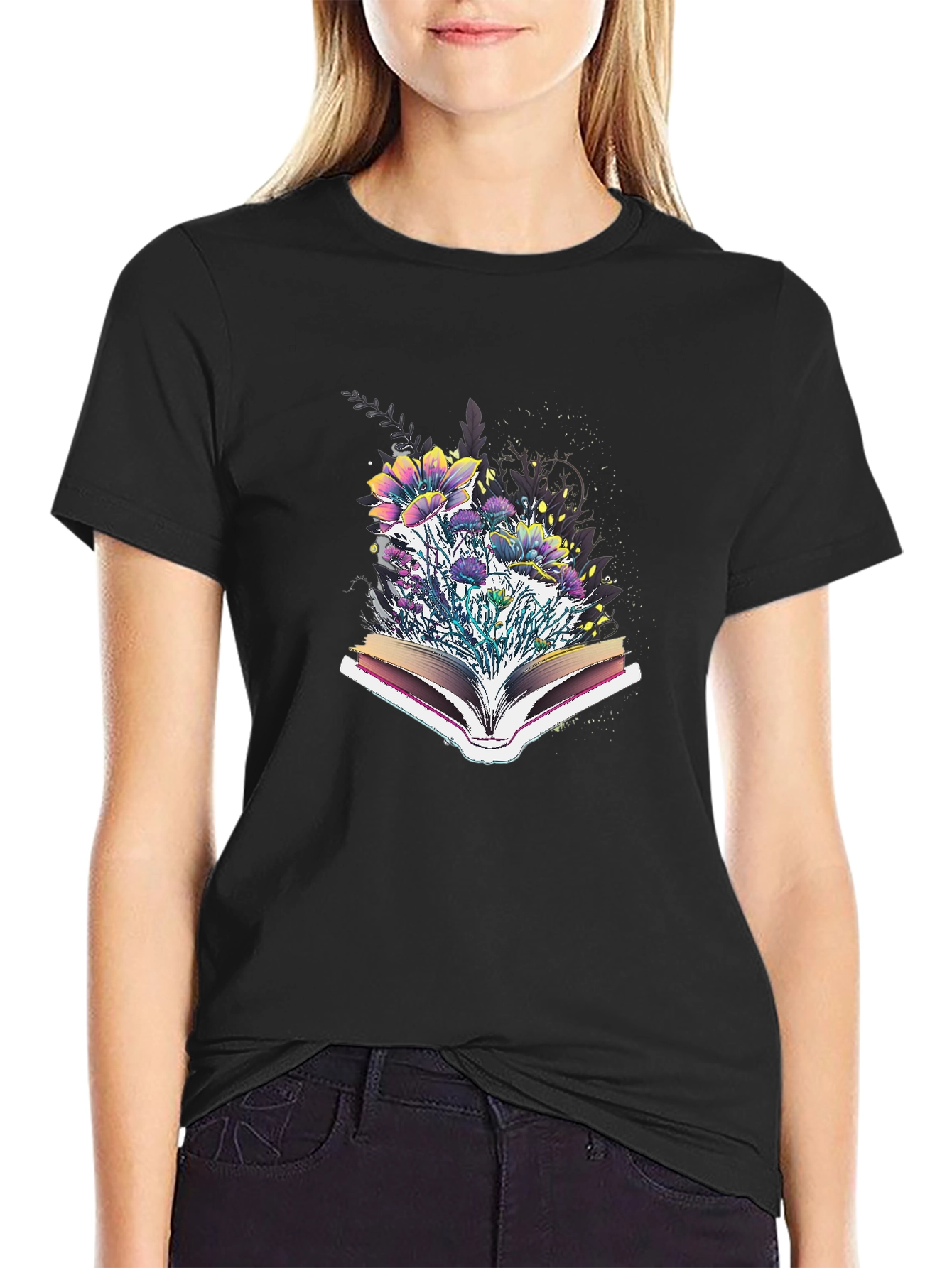 Floral Bookworm T-Shirt