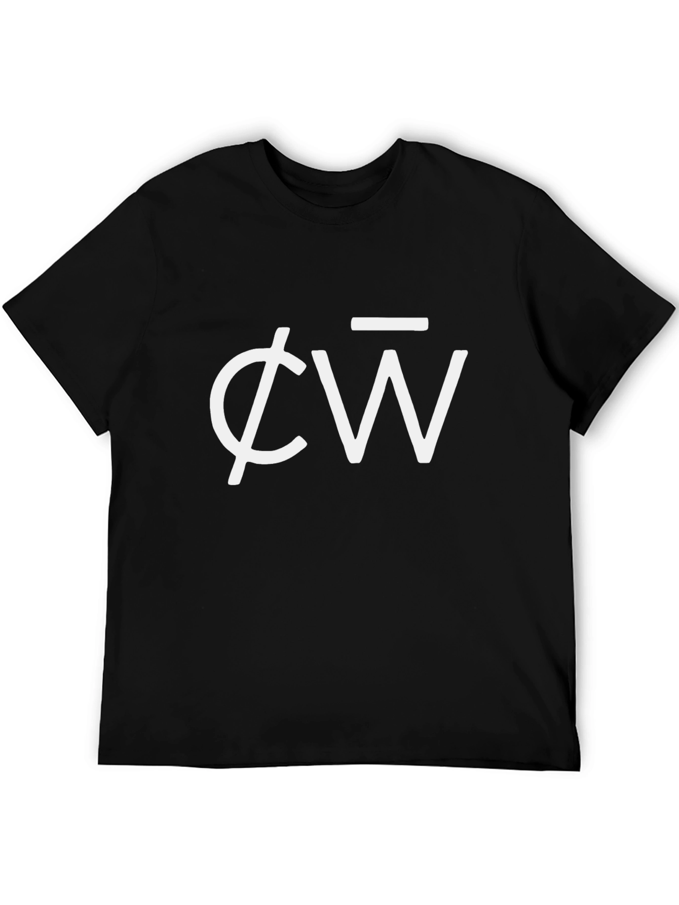 Modern Black T-Shirt with Abstract Logo