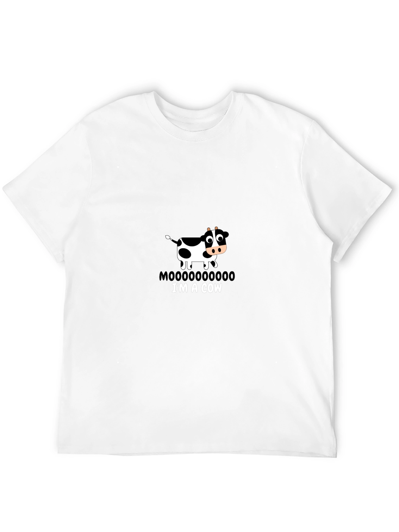 Funny Im a Cow Black T-Shirt