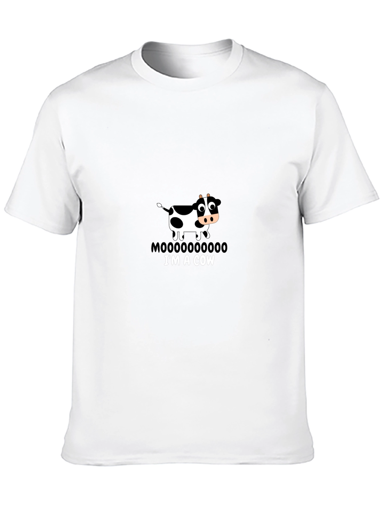 Funny Im a Cow Black T-Shirt