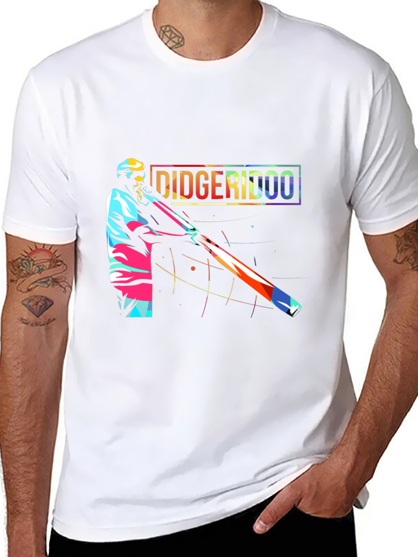 Didgeridoo Player Graphic Black Tee