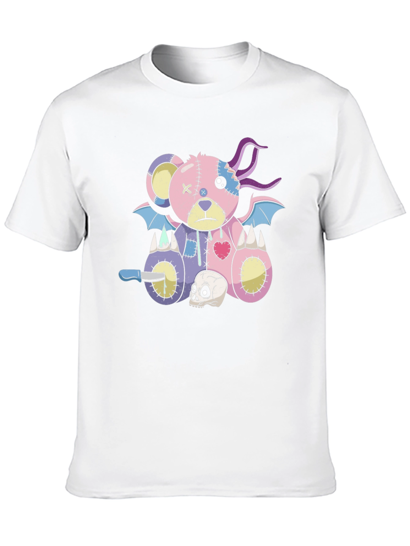 Gothic Teddy Bear T-Shirt - Creepy Cute Style