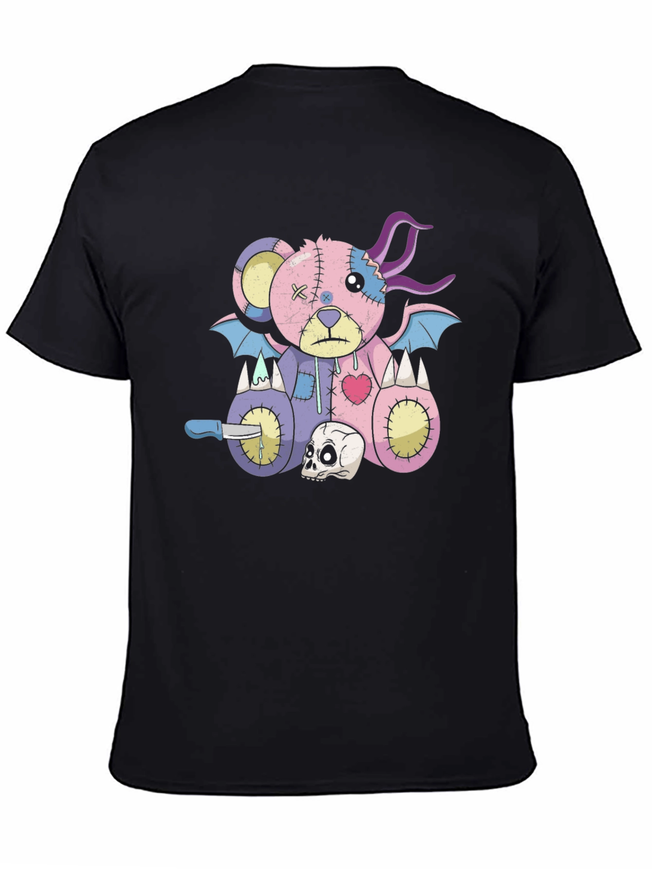 Gothic Teddy Bear T-Shirt - Creepy Cute Style
