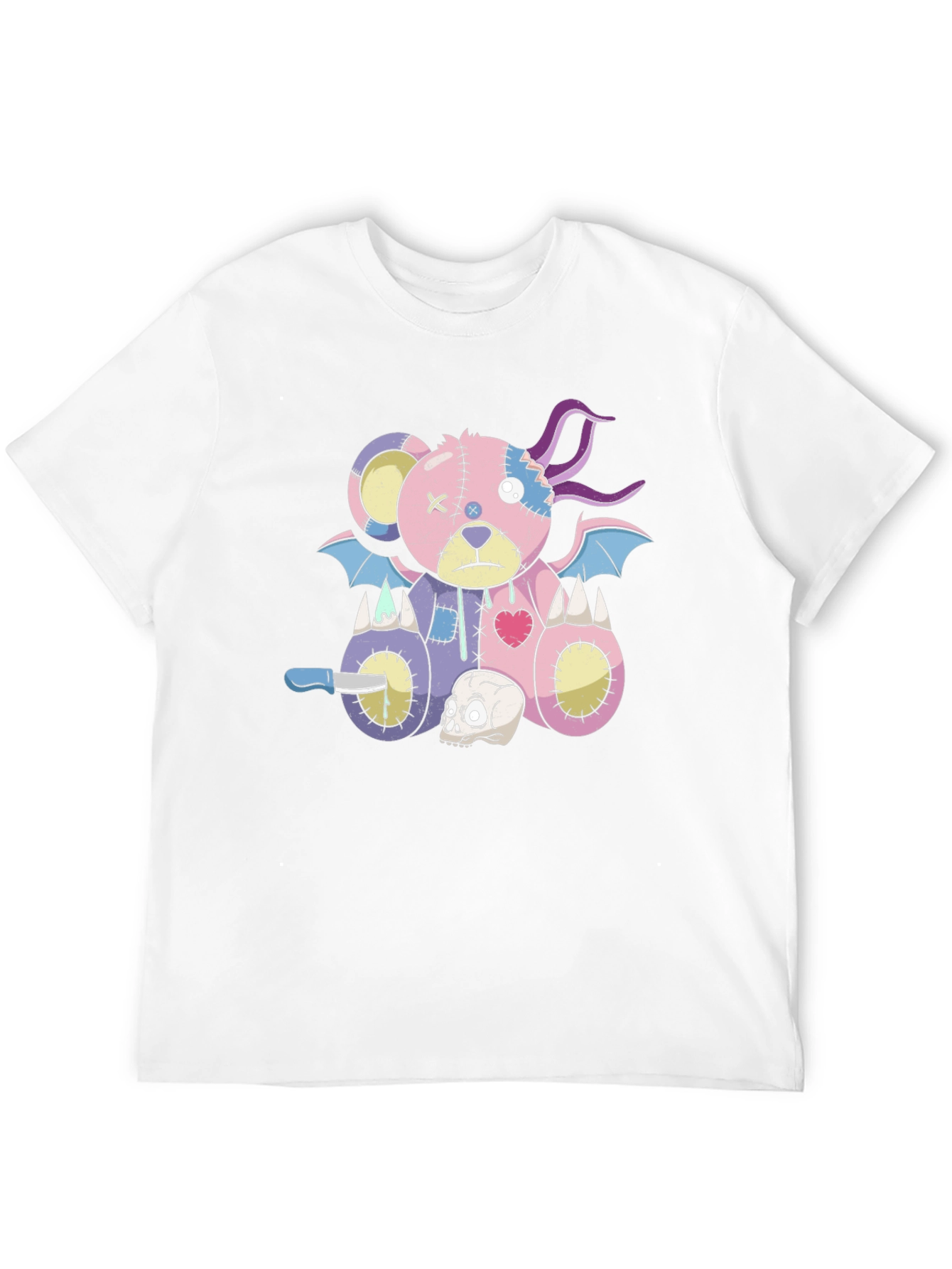 Gothic Teddy Bear T-Shirt - Creepy Cute Style