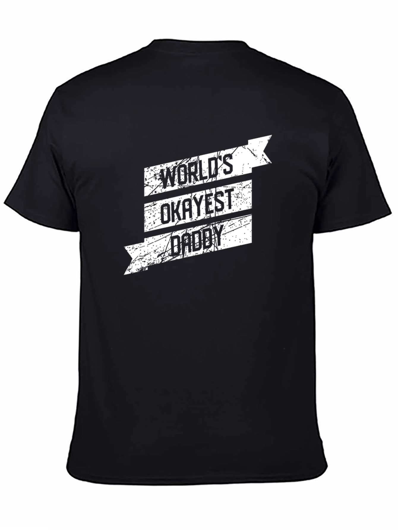 Worlds Okayest Daddy Graphic Tee - Black
