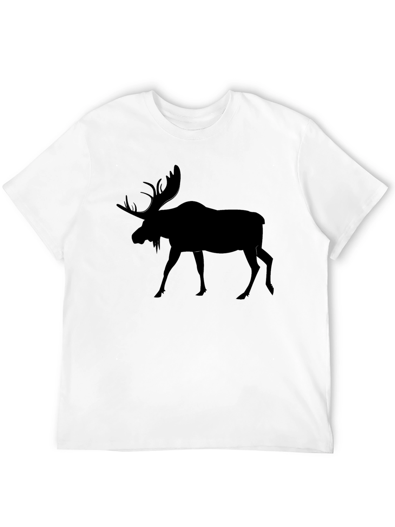 Moose Silhouette Black T-Shirt
