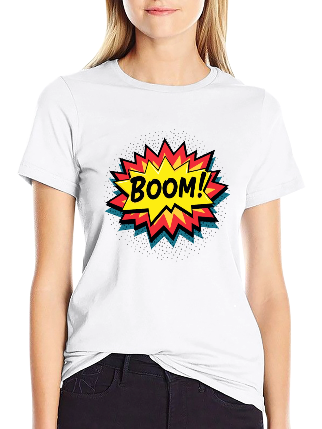 Boom! Comic Book Graphic Print Black T-Shirt