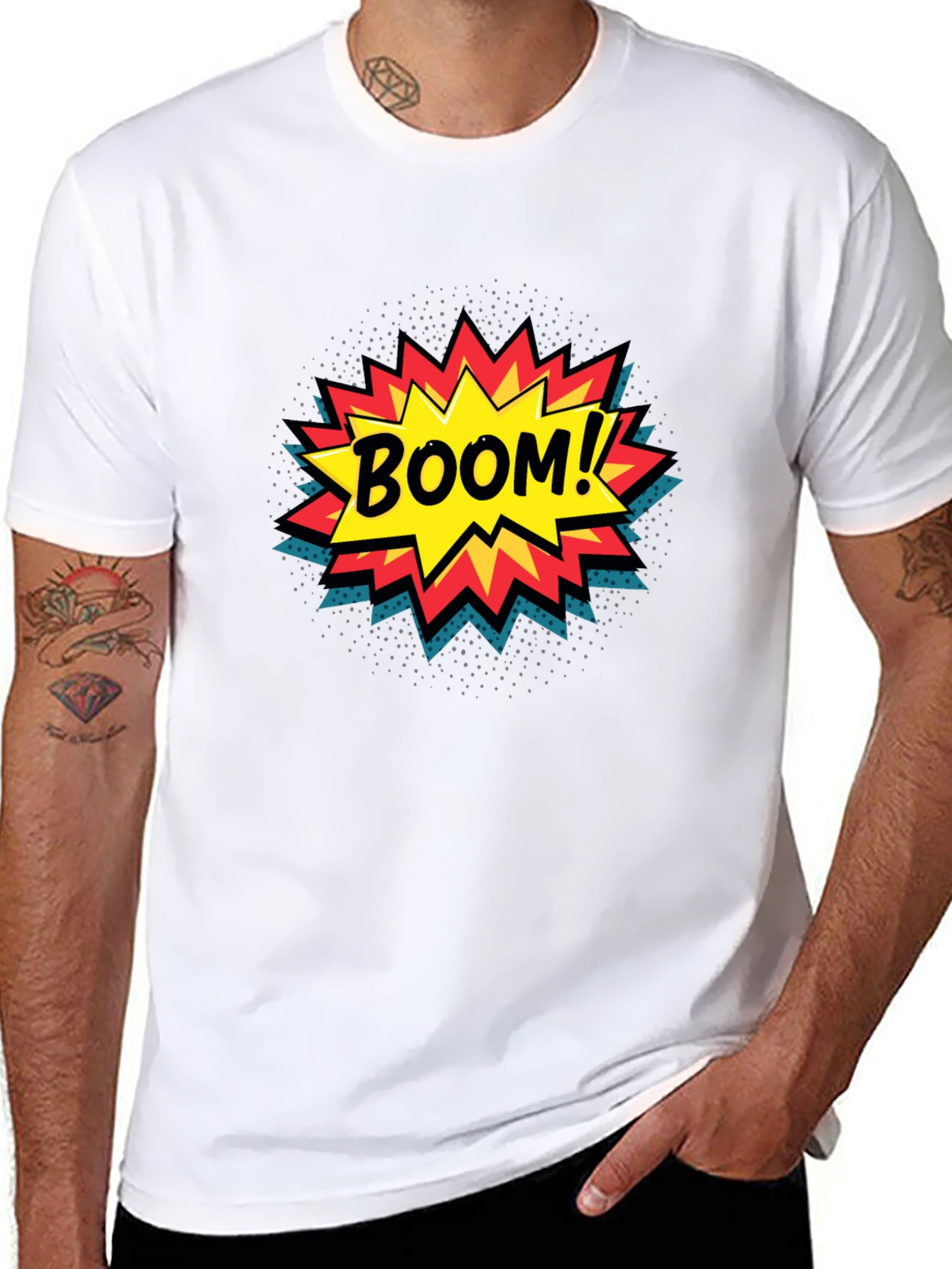 Boom! Comic Book Graphic Print Black T-Shirt