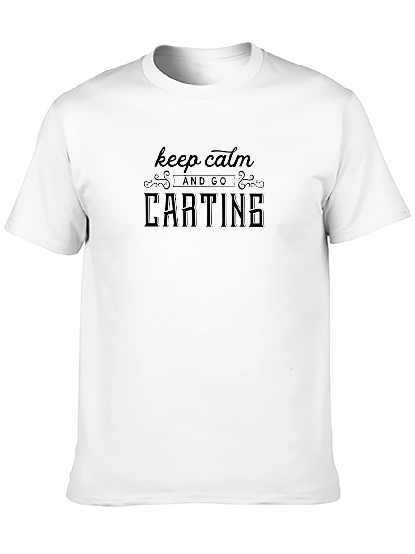 Keep Calm and Go Carting Black T-Shirt