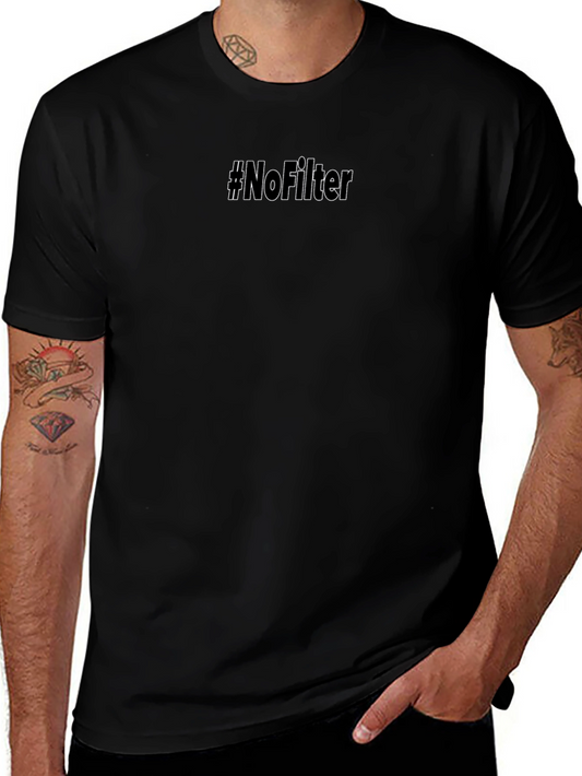 #NoFilter Mens Black Graphic Tee - Short Sleeve