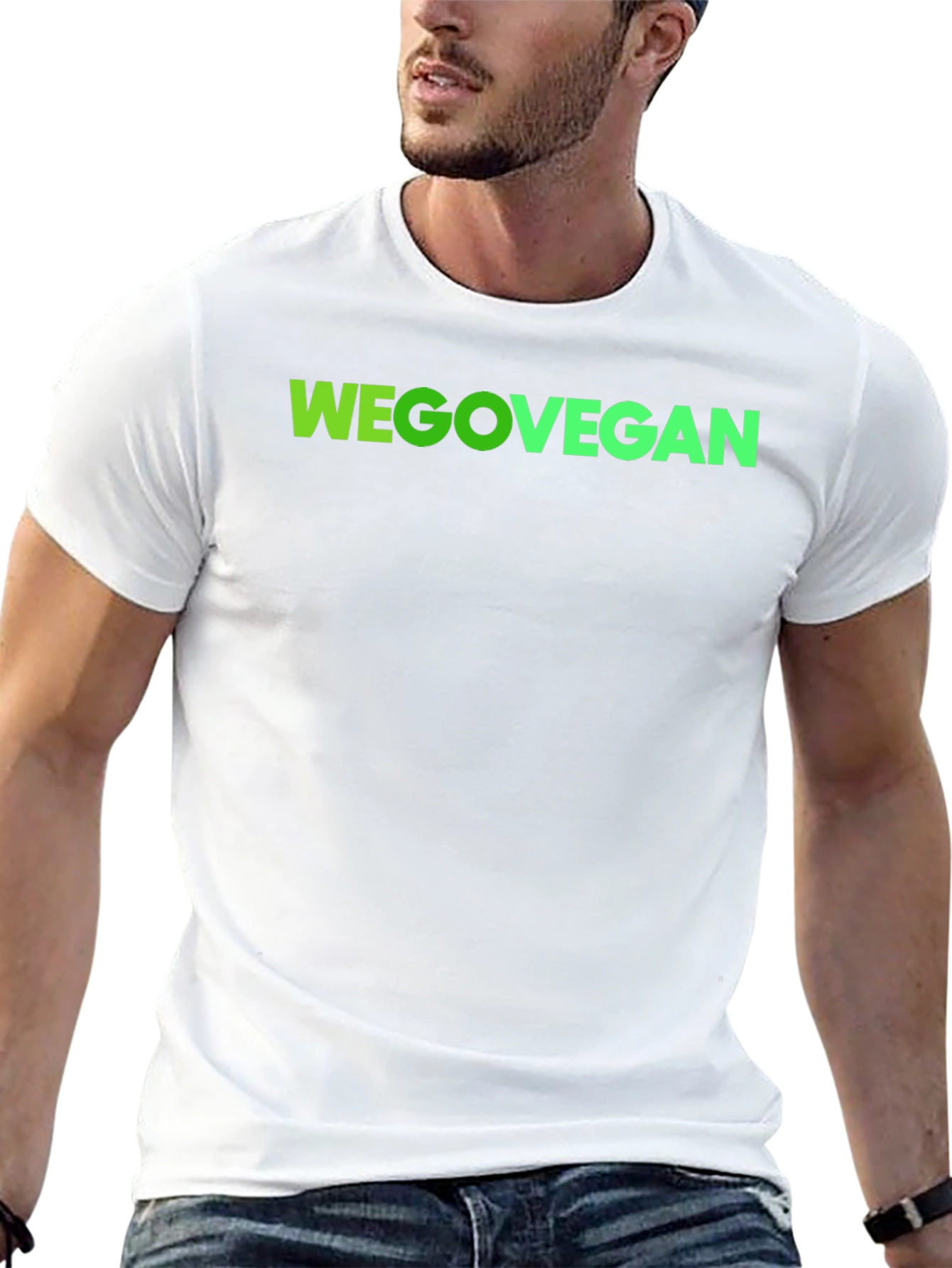WEGOVEGAN Black T-Shirt Vegan Lifestyle Tee