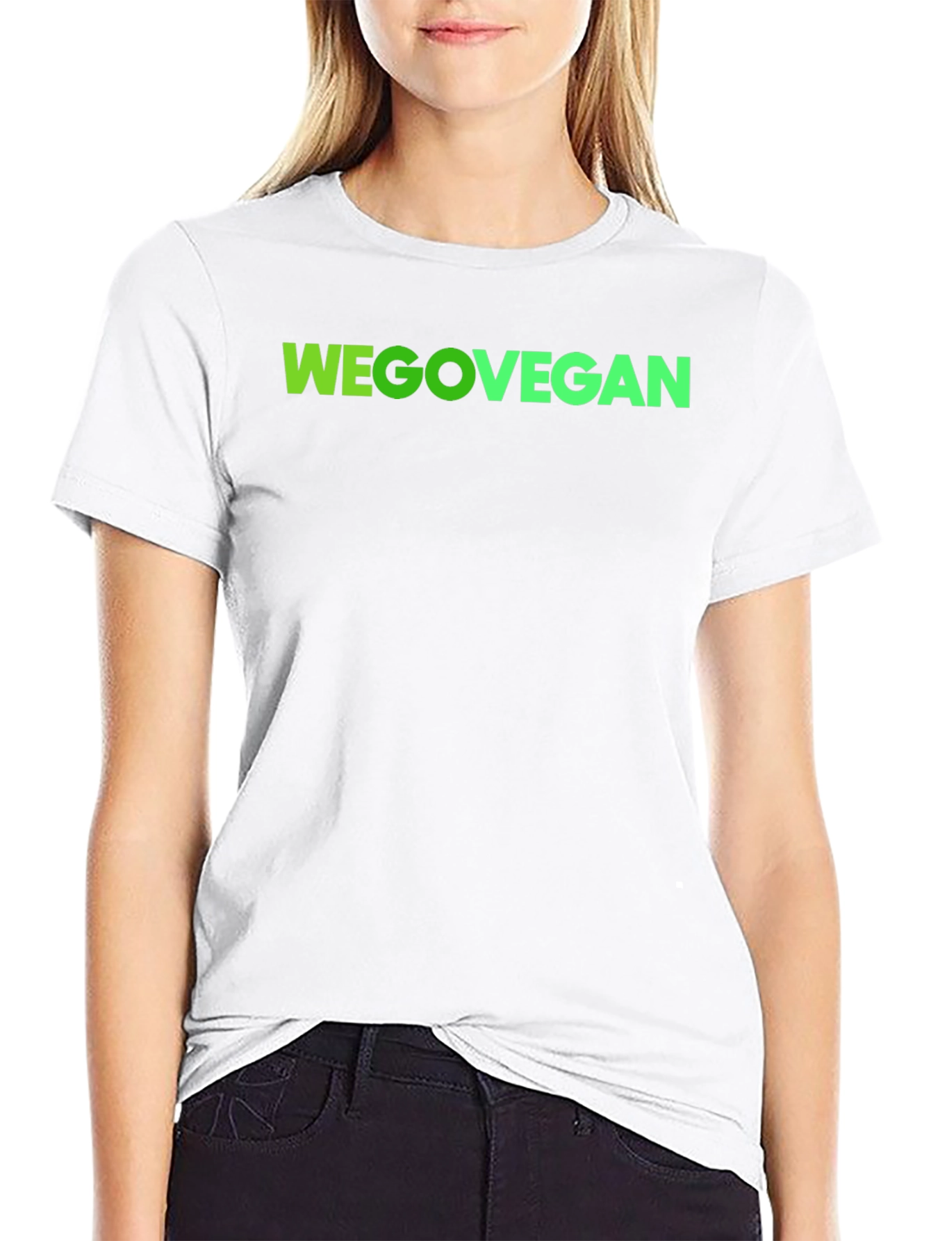 WEGOVEGAN Black T-Shirt Vegan Lifestyle Tee