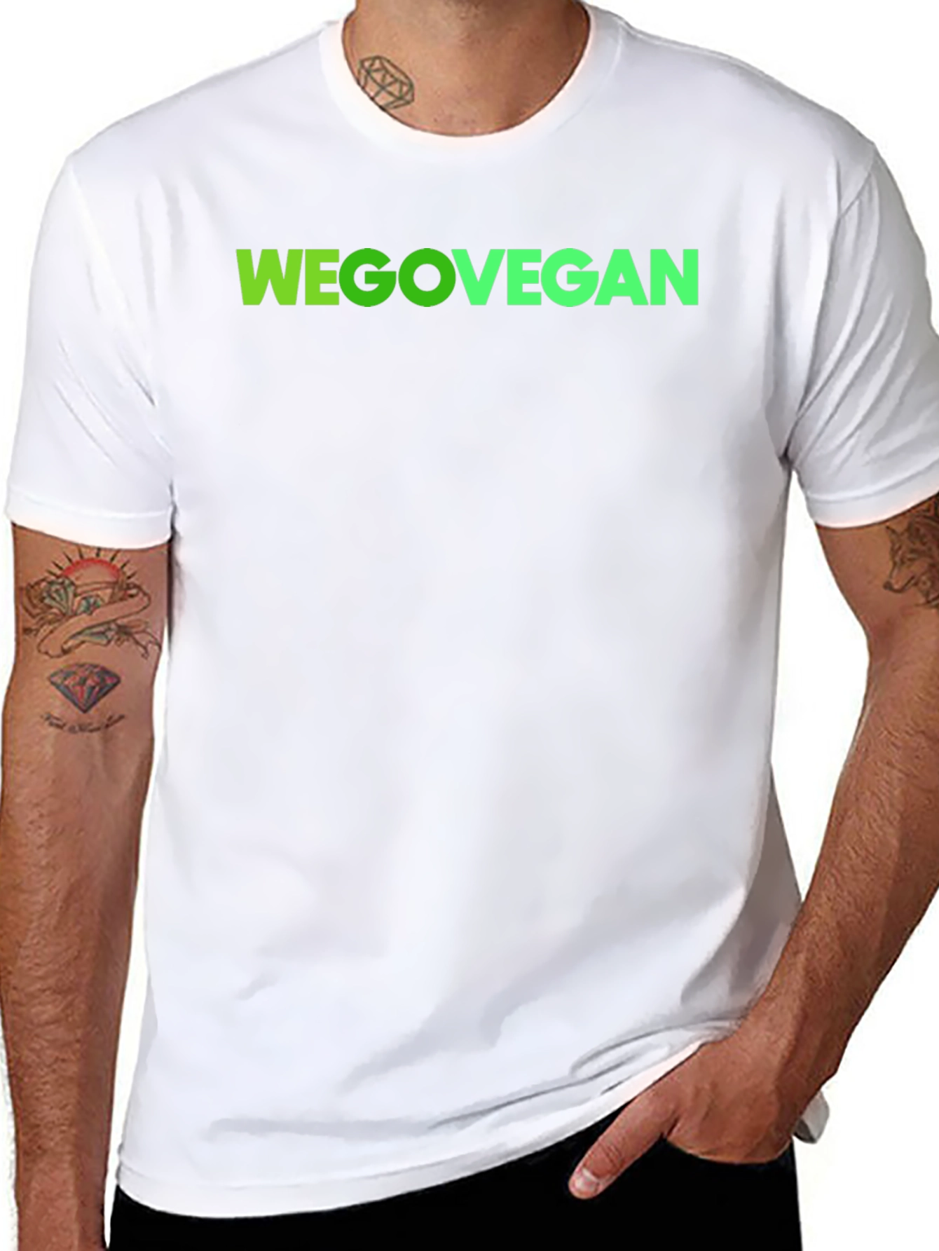 WEGOVEGAN Black T-Shirt Vegan Lifestyle Tee