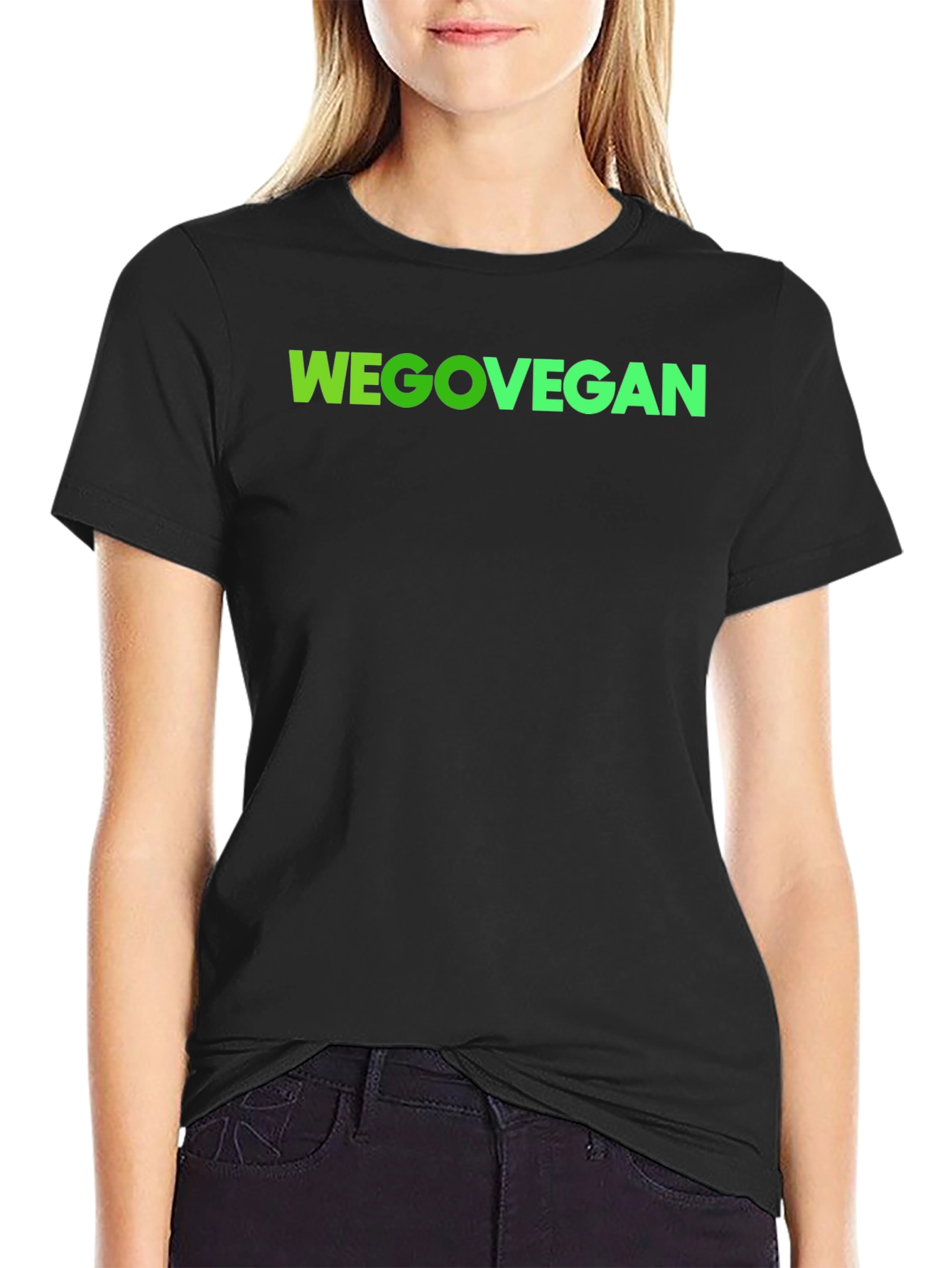 WEGOVEGAN Black T-Shirt Vegan Lifestyle Tee