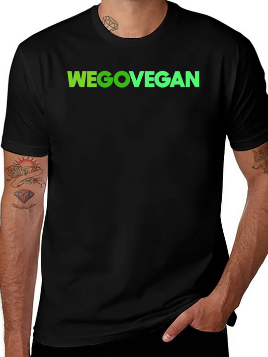 WEGOVEGAN Black T-Shirt Vegan Lifestyle Tee
