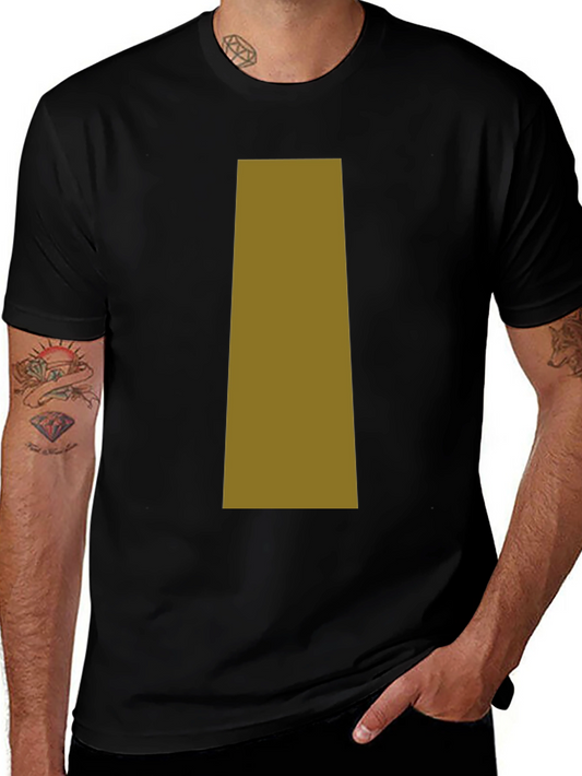 Simple Black T-Shirt with Tan Graphic
