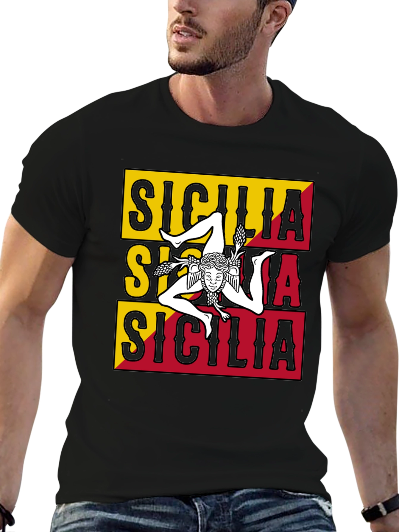 Sicilia T-Shirt - Trinacria Symbol - Italian Pride Tee