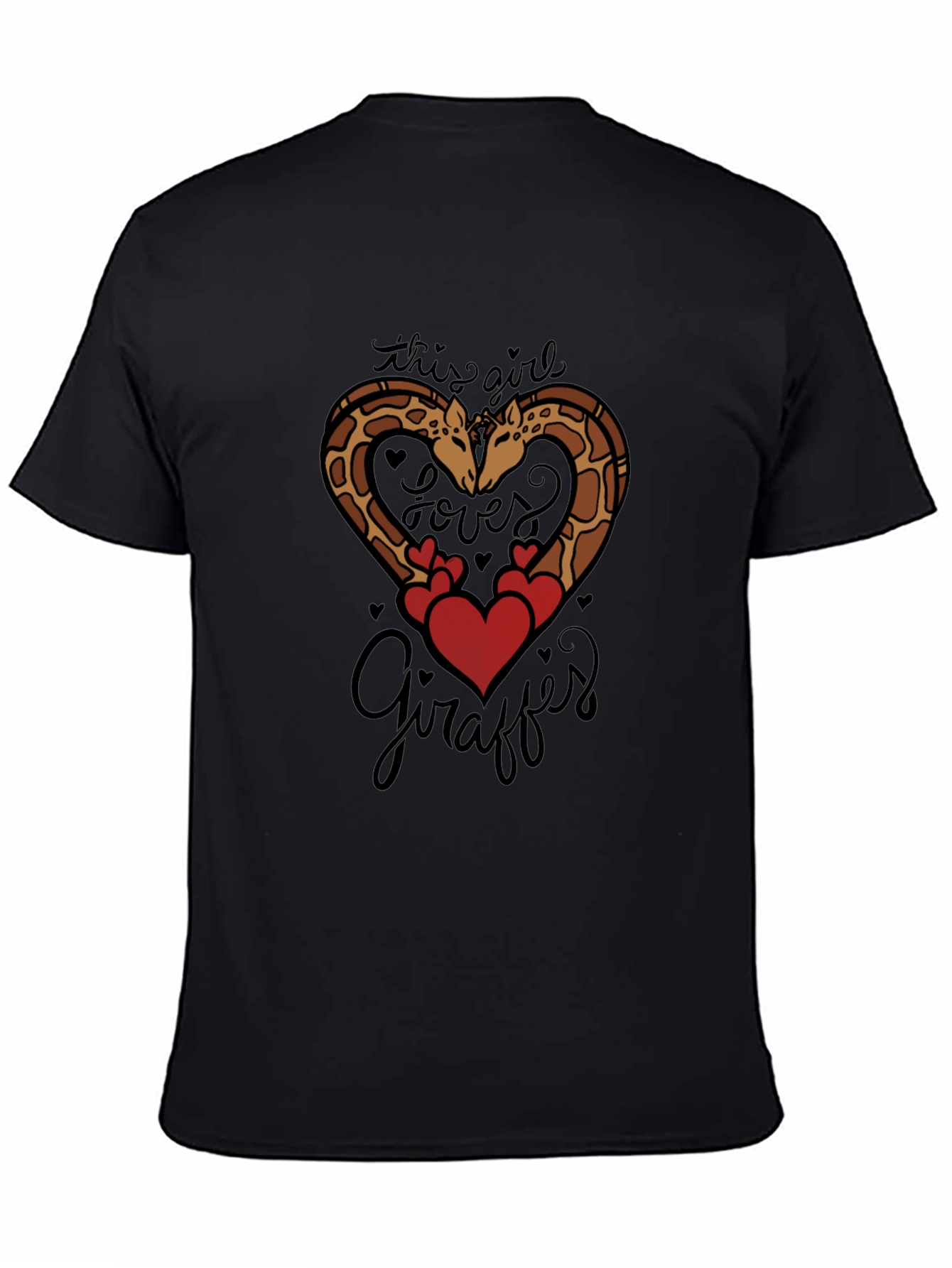 Giraffe Lover Tee: Cute Giraffe Heart Graphic T-Shirt
