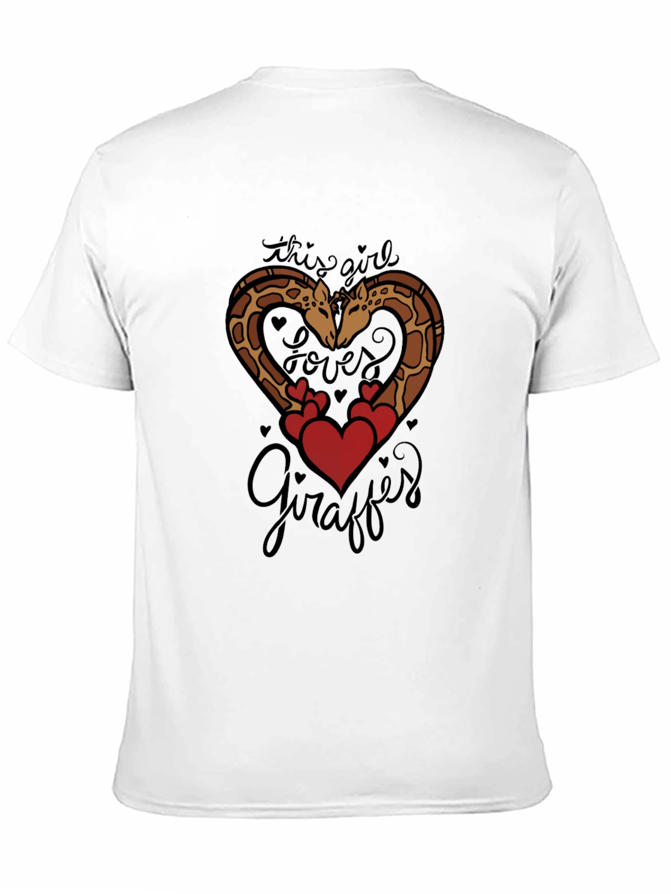 Giraffe Lover Tee: Cute Giraffe Heart Graphic T-Shirt