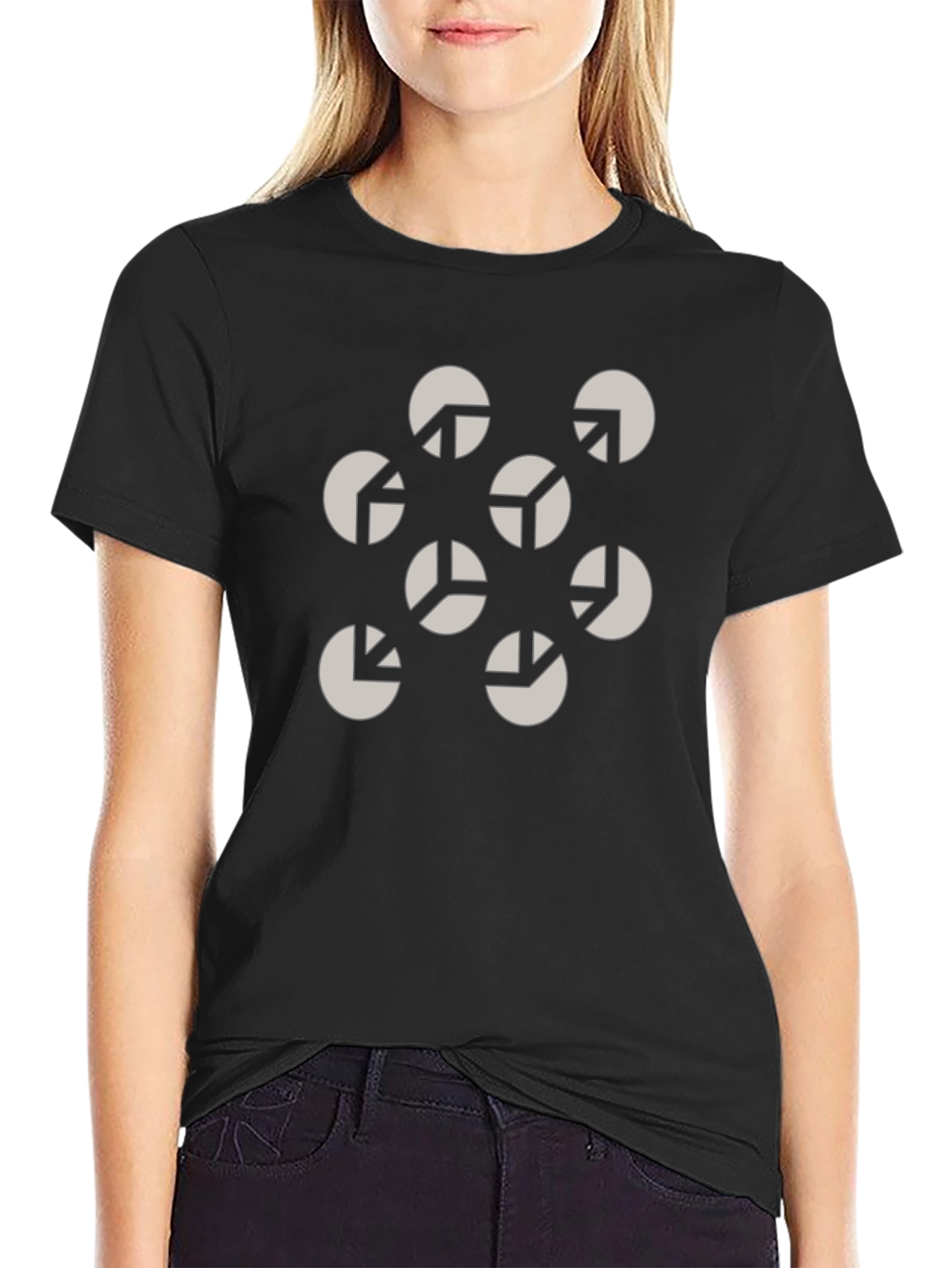 Impossible Cube Illusion Tee - Black Cotton Graphic Shirt